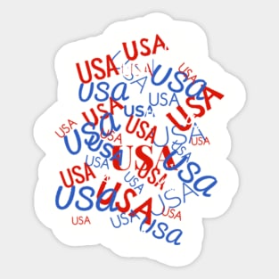 USA 3 color Sticker